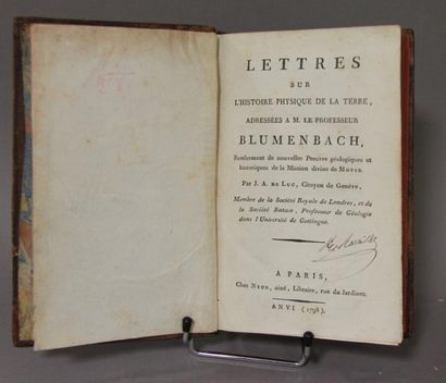 null Lettres sur l'Histoire physique de la Terre, adressée à M. Le Professeur Blumenbach,...