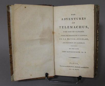 SALIGNAC DE LA MOTHE-FENELON The adventure of Telemachus In-8. Reliure très usagée....