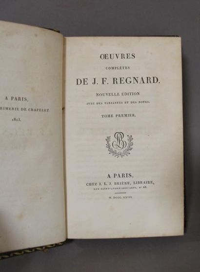 null Oeuvres complètes de Regnard. Brière éd. 1823. 6 volumes.