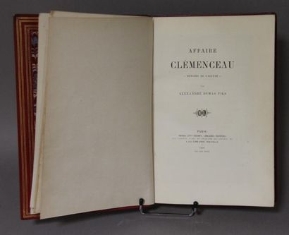 Alexandre DUMAS Fils L'affaire Clémenceau. Mémoires de l'accusé. Michel Lévy frères,...