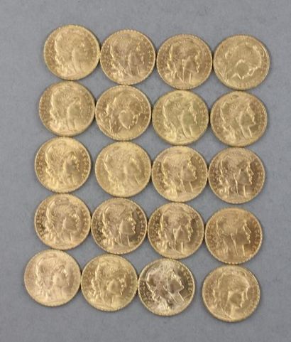 null Vingt pièces de 20 FF en or