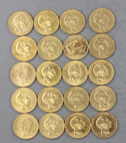 null 20 pièces de 20 Reichmark en or Guillaume II