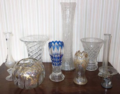null Lot de vases en verre et cristal