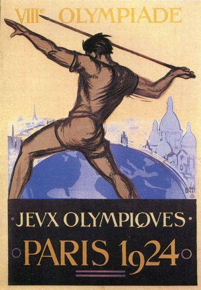 ORSI (1889-1947) Jeux Olympiques, Paris, 1924 Affiche lithographiée (entoilée, très...