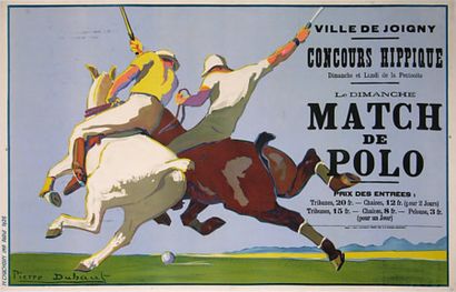 Pierre DUBAUT Joigny, Polo ; 1926 Affiche lithographiée en couleurs. Impr. Chachoin,...