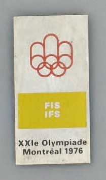 1976 Montréal Badge d'Officiel IFS. Acier. 57 x 29 mm