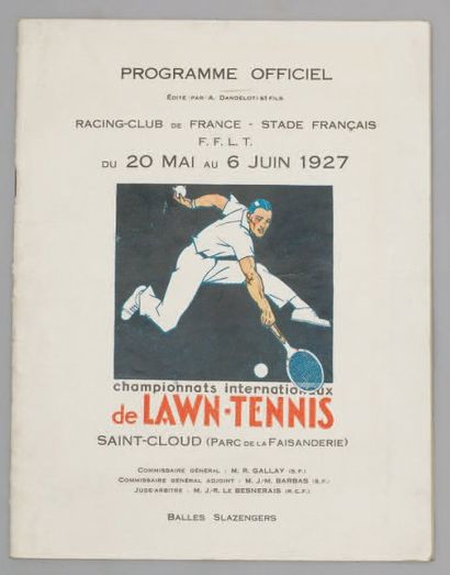 null [Programme] Programme officiel des Championnats Internationaux de Lawn-Tennis,...