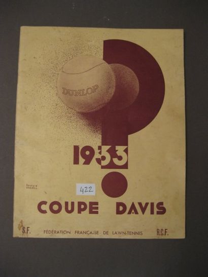 null [Programme] Programme Coupe Davis 1933. 32 pages. Finale interzone Angleterre-...