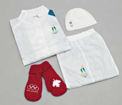 Vancouver 2010 Tenue officielle des relayeurs de la flamme olympique avec jogging...
