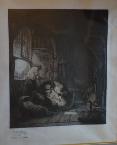 null - A. PERETTE Le Val de Grâce, gravure polychrome, 20 x 28 cm. À vue - Charles...