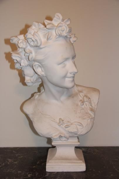 null Jean Baptiste CARPEAUX (1827-1875) d'après La rieuse aux roses Sculpture sur...