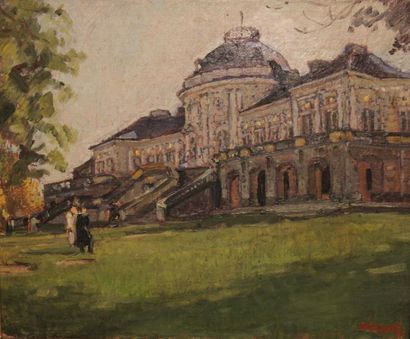 null Karl DEHOUST (1894-1964) Château solitude Huile sur toile signée en bas à droite...