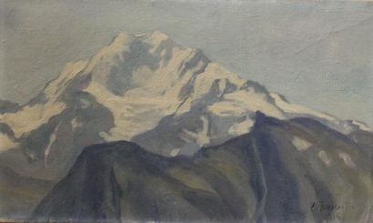 null Edouard KAISER II (1892-1957) Paysage de montagne Huile sur toile signée en...