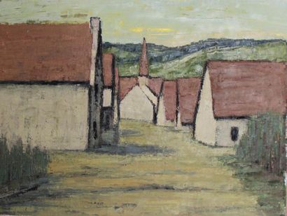 Roger ARGENTON (1908-1990) Petit village...