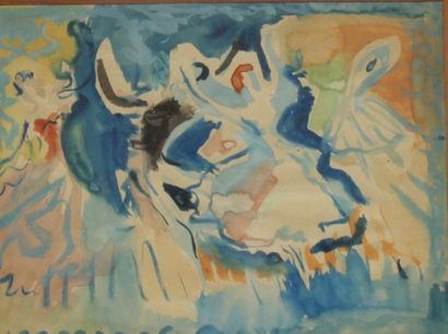 null Charles KIFFER (1902-1992) La danse Aquarelle gouachée 23 x 30,5 cm. À vue