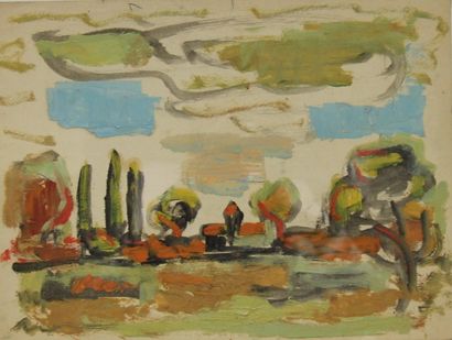 null Charles KIFFER (1902-1992) Deux paysages Huile sur toile, signée en bas à droite,...