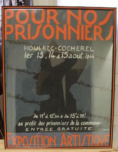null Luc-Marie BAYLE (1914-2000) "pour nos prisonniers" août 1944 Affiche originale...
