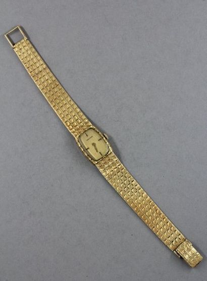 null JAEGER LACOULTRE - FAVRE-LEUBA Bracelet-montre de dame en or jaune 18k, le cadran...