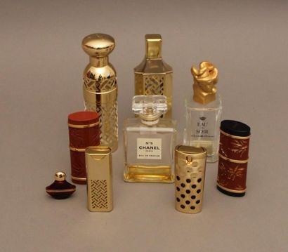 null CHANEL - GUERLAIN - YSL - d'ORNANO Lot de huit bouteilles de parfum