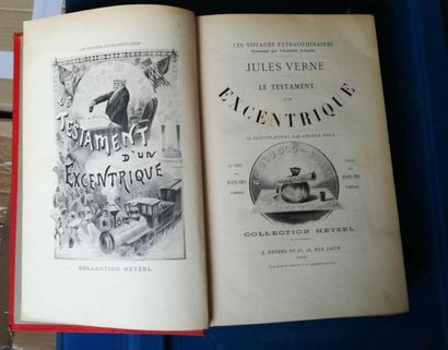 null Jules Verne Le testament d'un excentrique, Hetzel dos au phare