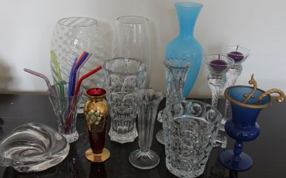 null Lot de vases en verre et cristal