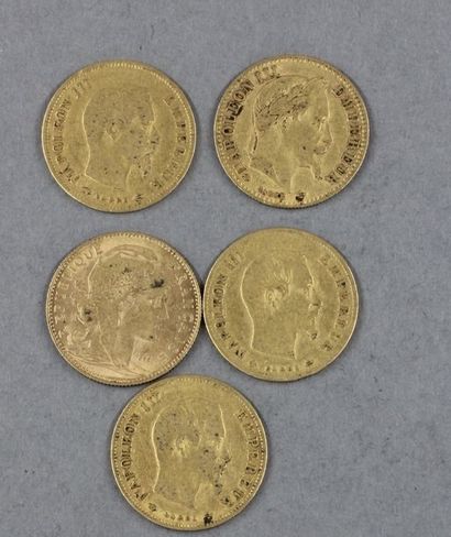 5 pièces de 10 FF en or