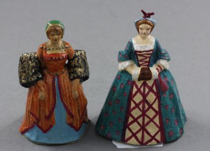 null Gustave VERTUNNI : 4 figurines : Madame de Romans – Diane de Poitiers – Gabrielle...