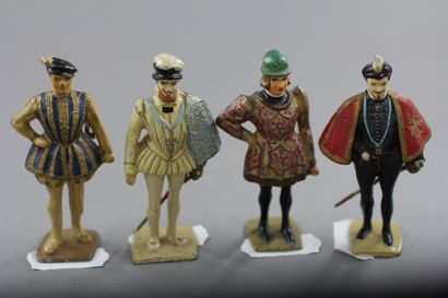 null Gustave VERTUNNI : 4 figurines : Charles VI – Henri III – Henri de Guise – Charles...