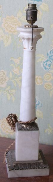 null Pied de lampe en forme de colonne H : 45 cm