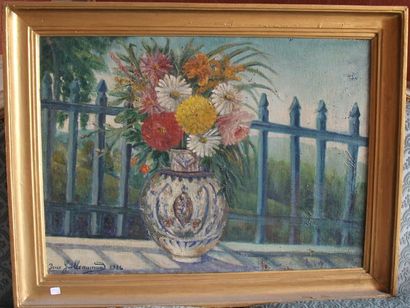 null Pierre GUILLAUMAND "Bouquet de fleurs" Huile sur toile signée et datée 1936