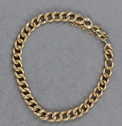 null Bracelet en or jaune 18k, pds : 5,2 g.