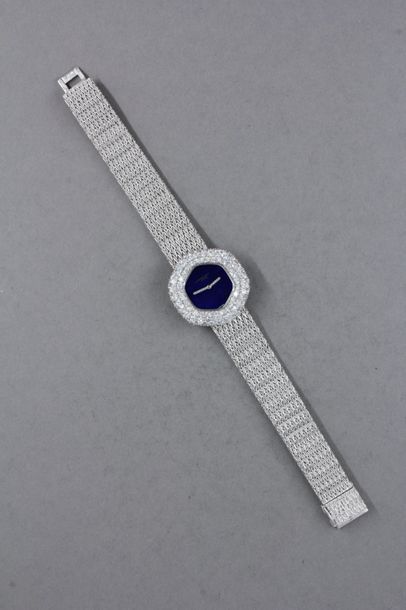 null AUDEMARS-PIGUET - FRED Bracelet-montre de dame en or gris 18k et platine, boitier...