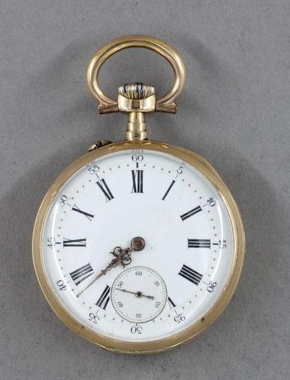 null Maison d'horlogerie L. MUET à Vienne, 1838-1919 Montre de gousset en or jaune...