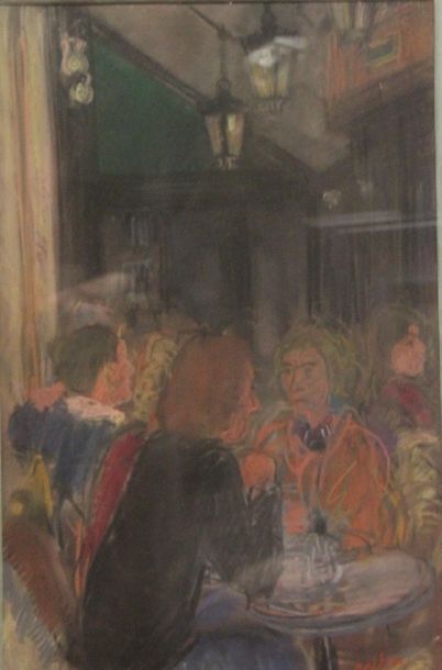 null *Henri REITER (né en 1938)
Terrasse de café
Pastel.
49,5 x 32 cm (à vue)