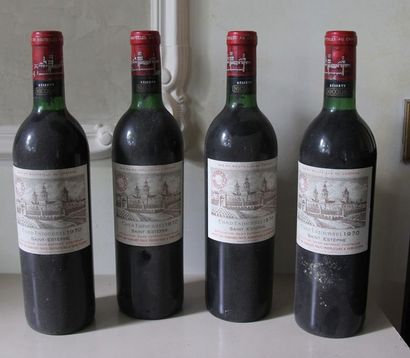 4 bouteilles Cos d'Estournel 1970 (1J, 1TLB,...