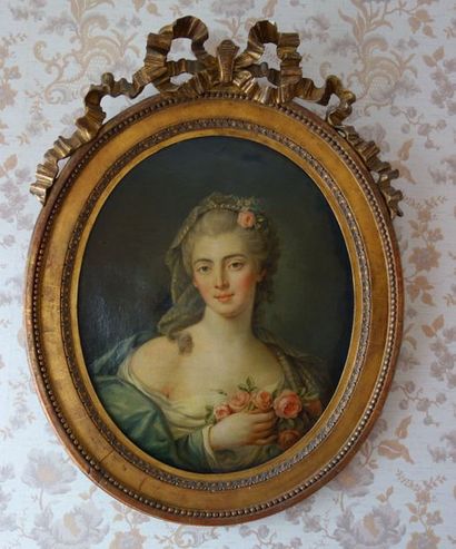 null Ecole française du XVIIIème siècle, entourage de François-Hubert Drouais Portrait...