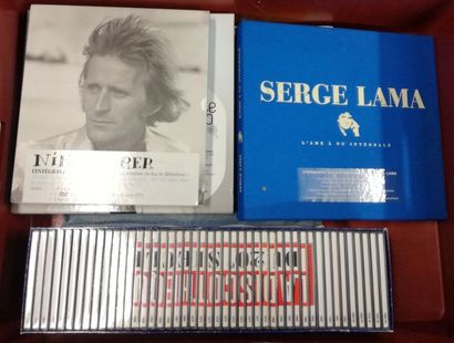 null Lot de CD chason française dont nombreux coffret intégrale d'artiste : Johnny...
