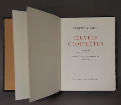null Albert CAMUS Oeuvre complète Volumes sous emboitage, édition André Sauret tome...