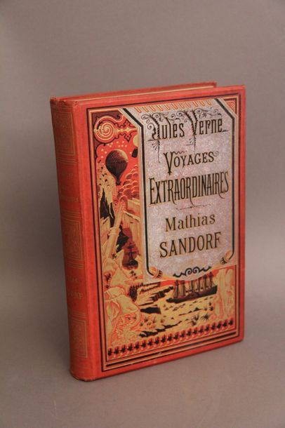 null Jules VERNES Voyage extraordinaire - Matjias SANDORF Un vol. en percaline rouge,...