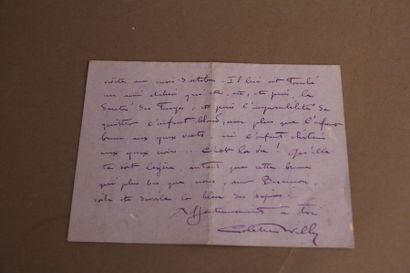 null COLETTE. 1873-1954. Femme de lettres. Las, 24 août 1904, Domaine des Monts-Bouccons...