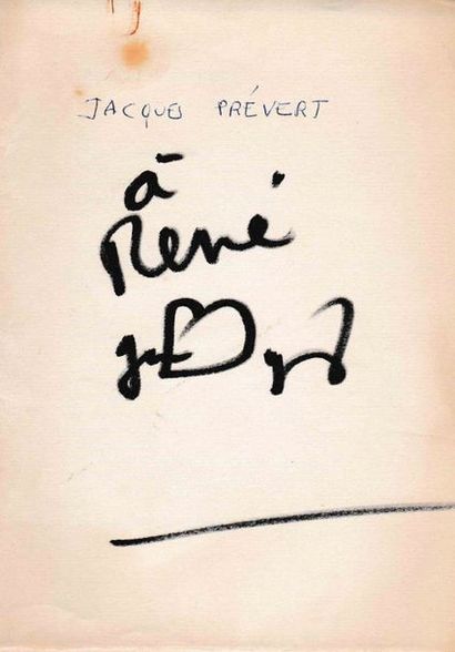 null JACQUES PREVERT. Lettre des iles Baladar. Le Point du jour, NRF, 1967. In-12...