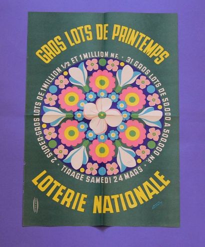 null Lot de 14 affiches:
- Lesourt, 2 affiches Loterie Nationale Fete des Mères,...