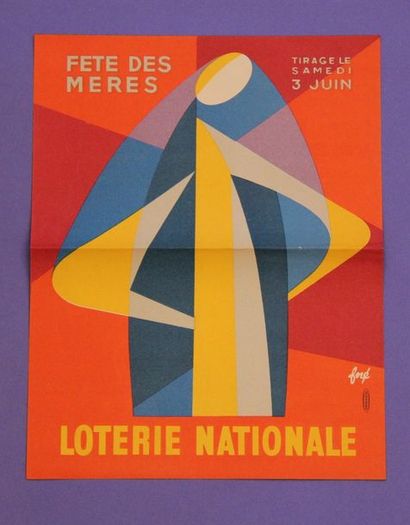 null Lot de 15 affiches:
- J. Guégan, Loterie Nationale, Vendredi 13 1962, Dufournet,...