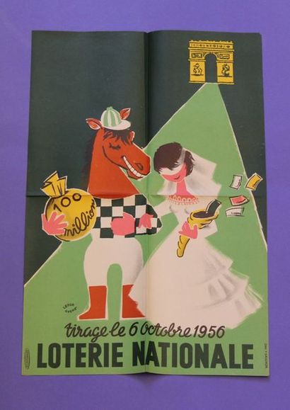 null Lot de 15 affiches:
- Piem, Loterie Nationale, Grand Prix de Paris 1957, Le...