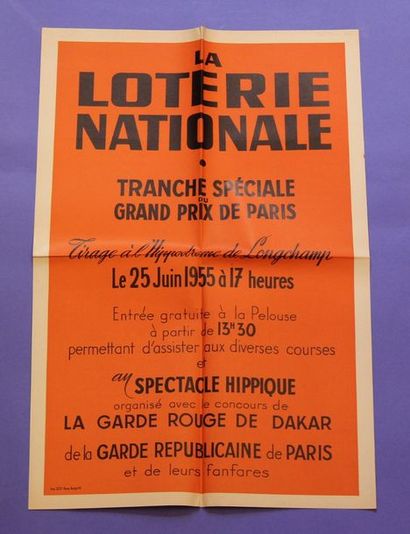 null Lot de 15 affiches:
- Y. Galichon, Loterie Nationale, Les vacances du gangster...