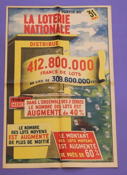 null Lot de 16 affiches:
- La loterie nationale, modifie son tableau de lot à partir...