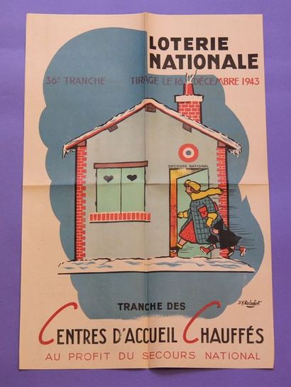 null Lot de 16 affiches: 
- Leruth, Loterie Nationale, Tranche spéciale de Pâques,...