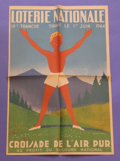 null Lot de 17 affiches:
- Michel Droit, Loterie Nationale, Tranche du champ de solidarité,...