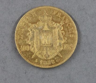 null *Une pièce de 100 FF en or jaune 1858 A