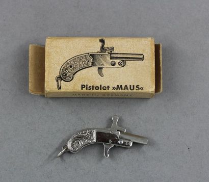 null MAUS Pistolet miniature en métal ciselé, dans sa boite d'origine, modèle Maus...